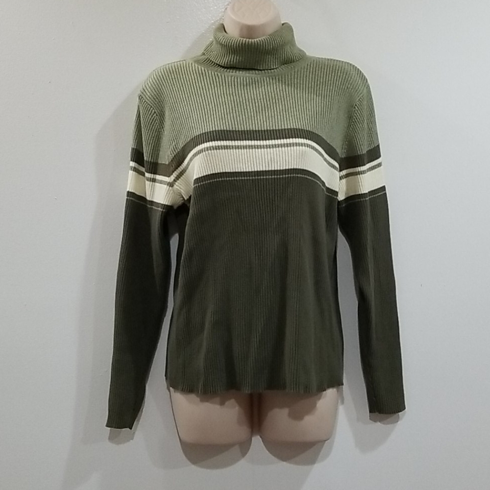 Fashion bug 14/16W green Turtle neck sweater